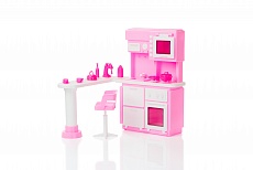 Кухня для куклы. Розовая